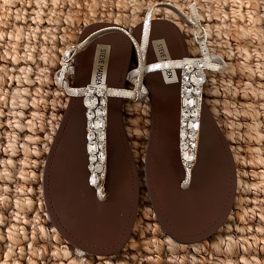 Steve Madden Embellished Thong Sandal